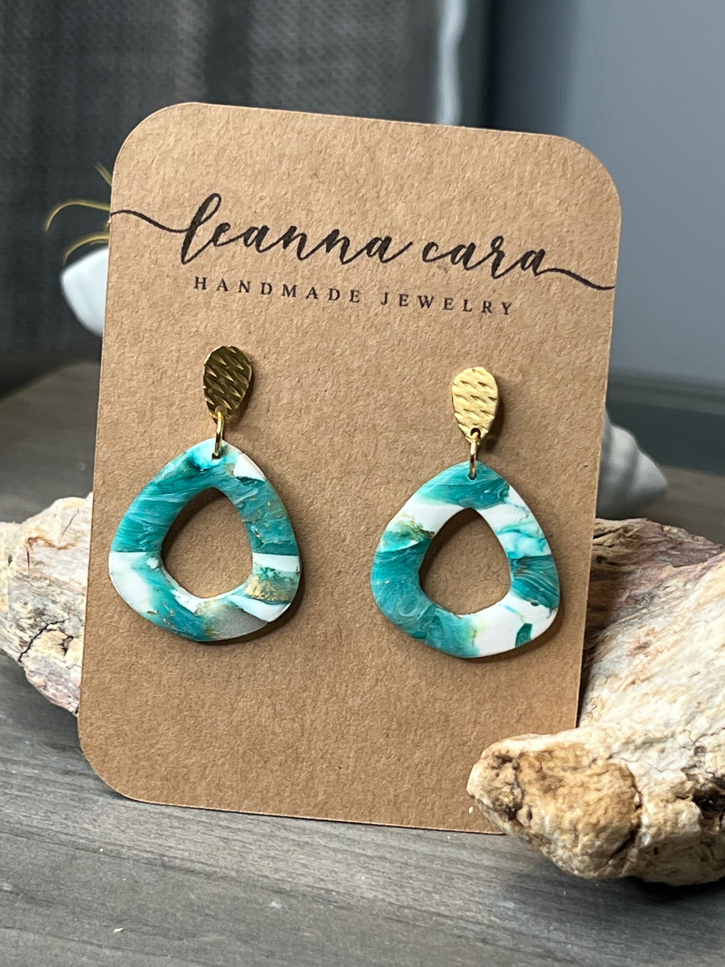 Faux Stone Handmade - Polymer Clay Earrings