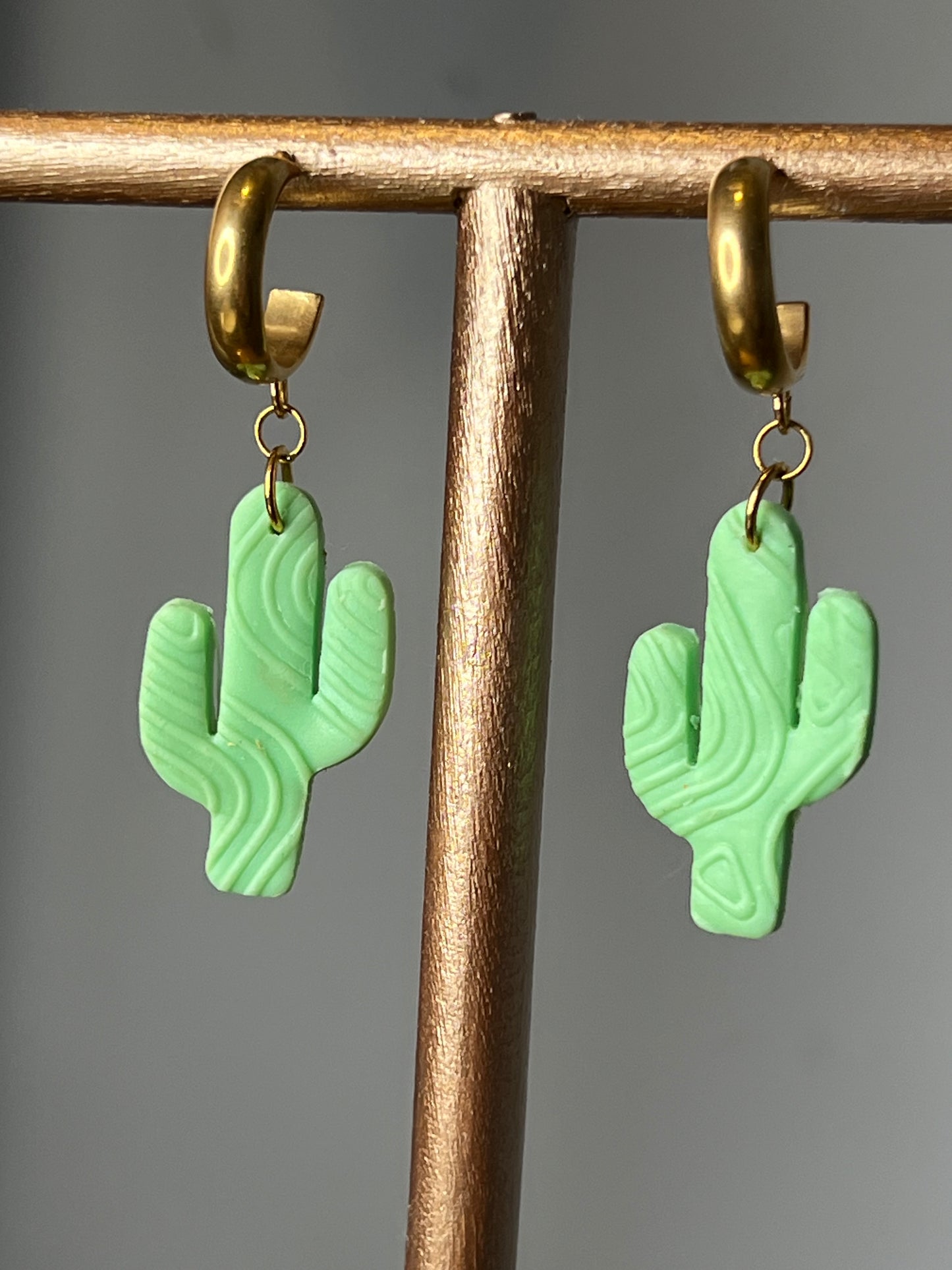 Saguaro Cactus Polymer Clay Earrings