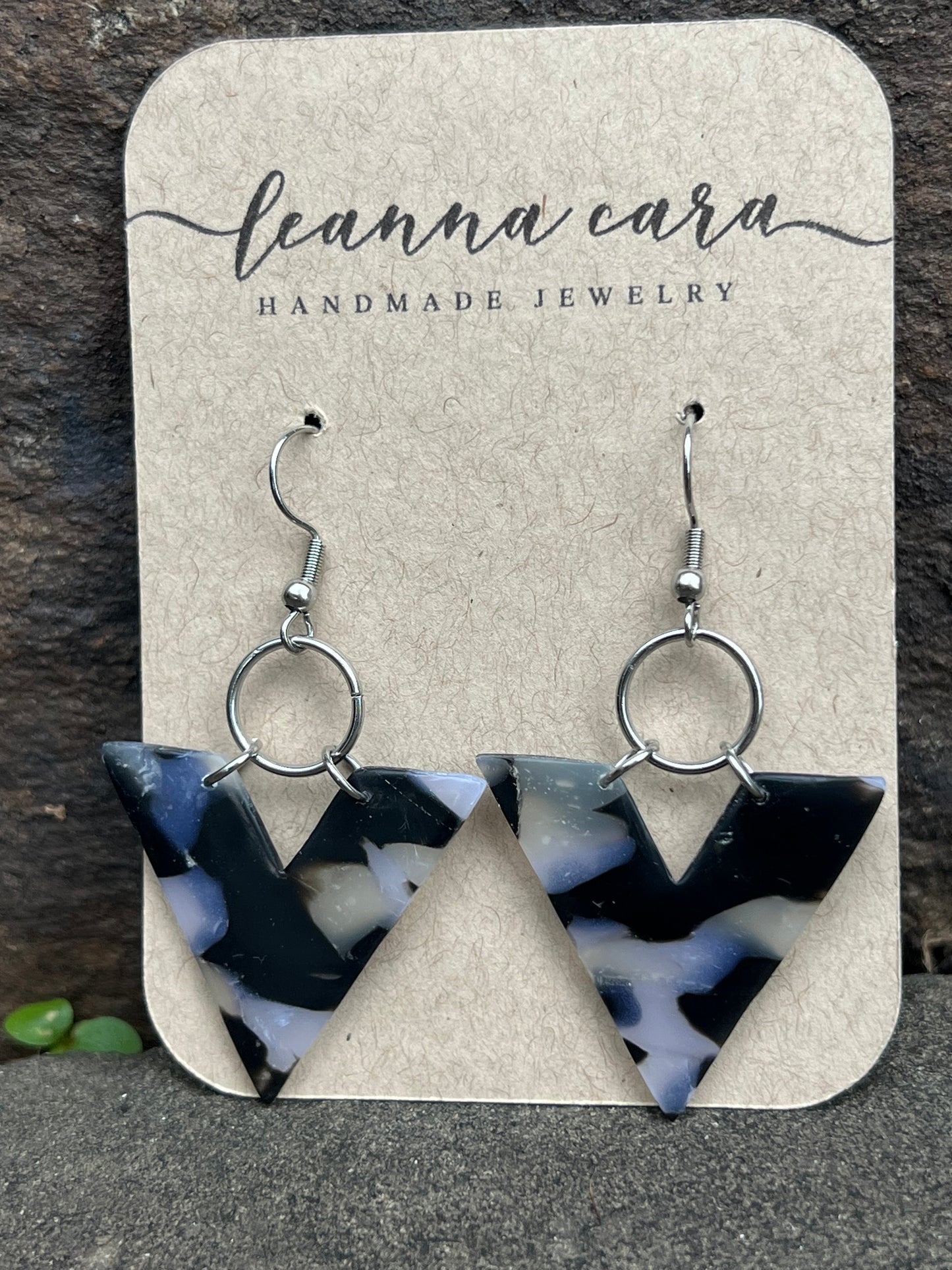 Faux stone Polymer clay Earrings