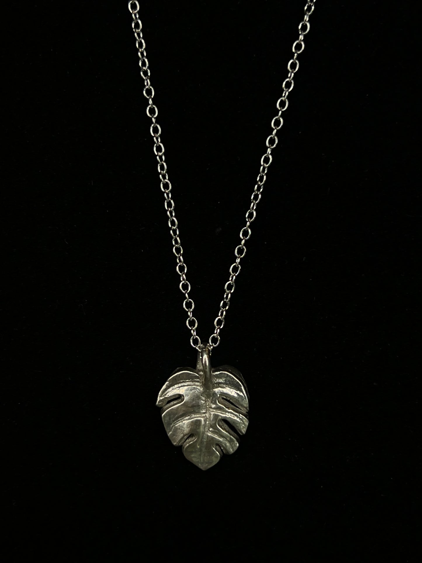 Handmade Monstera Leaf Pendant and Chain