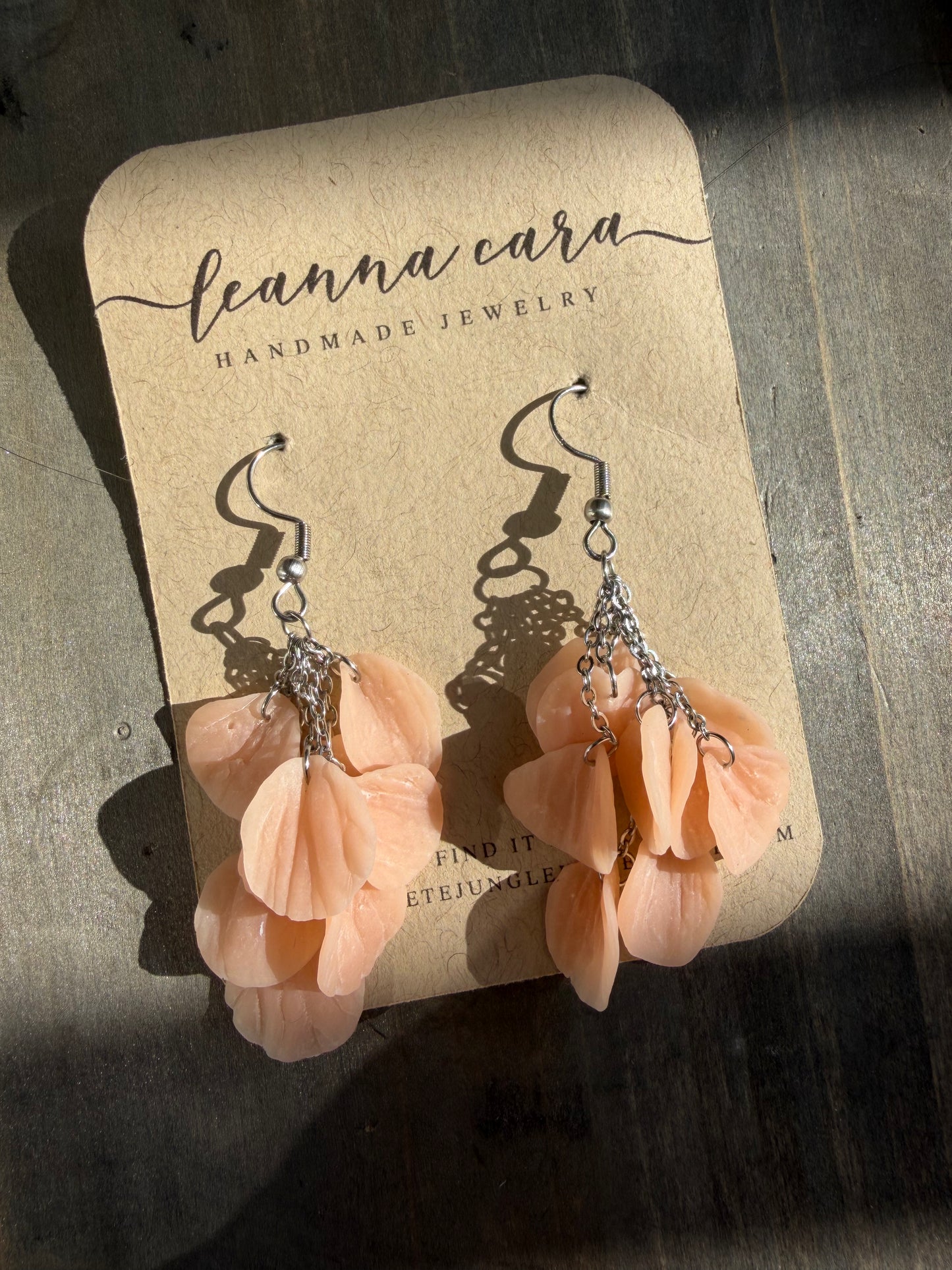 Love me not Polymer clay flower petal Earrings handmade