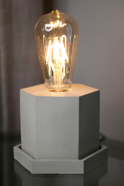 Cement Lamp base with switch