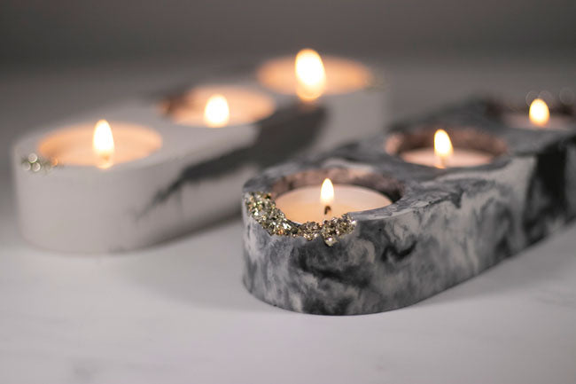 3 Candle Gold Geode Dirty Pour Candle