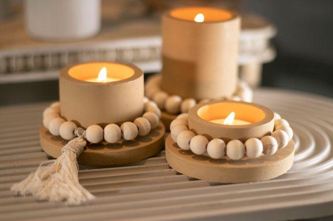 3 Boho/Nordic tealight holder set