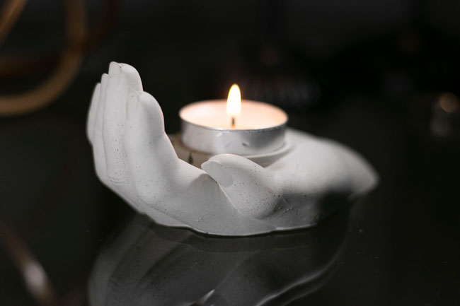 Budda Hand Tea light Holder