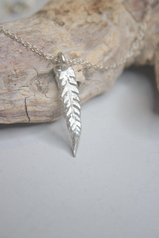 .999 Silver fern Pendant with Sterling Silver chain