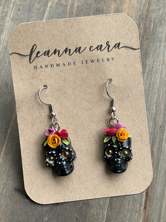 Halloween day of the dead Skull earrings