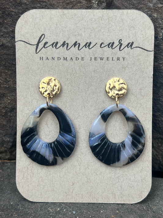 Faux stone Polymer clay Earrings