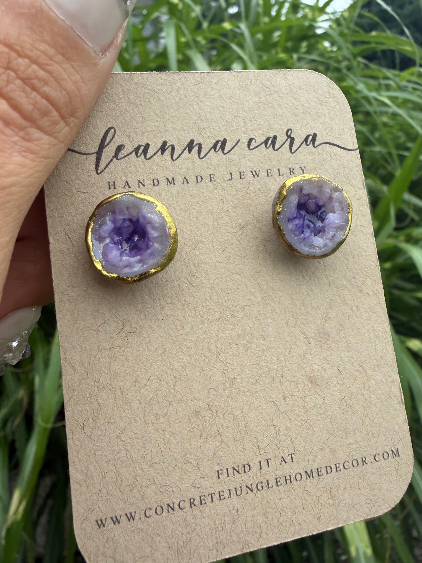 Faux geode Studs