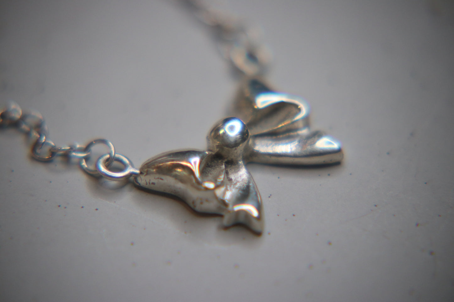 .999 Silver bow Pendant with Sterling Silver chain