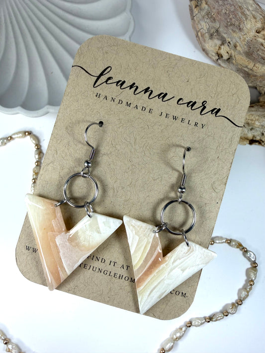 Faux Agate Polymer clay Earrings