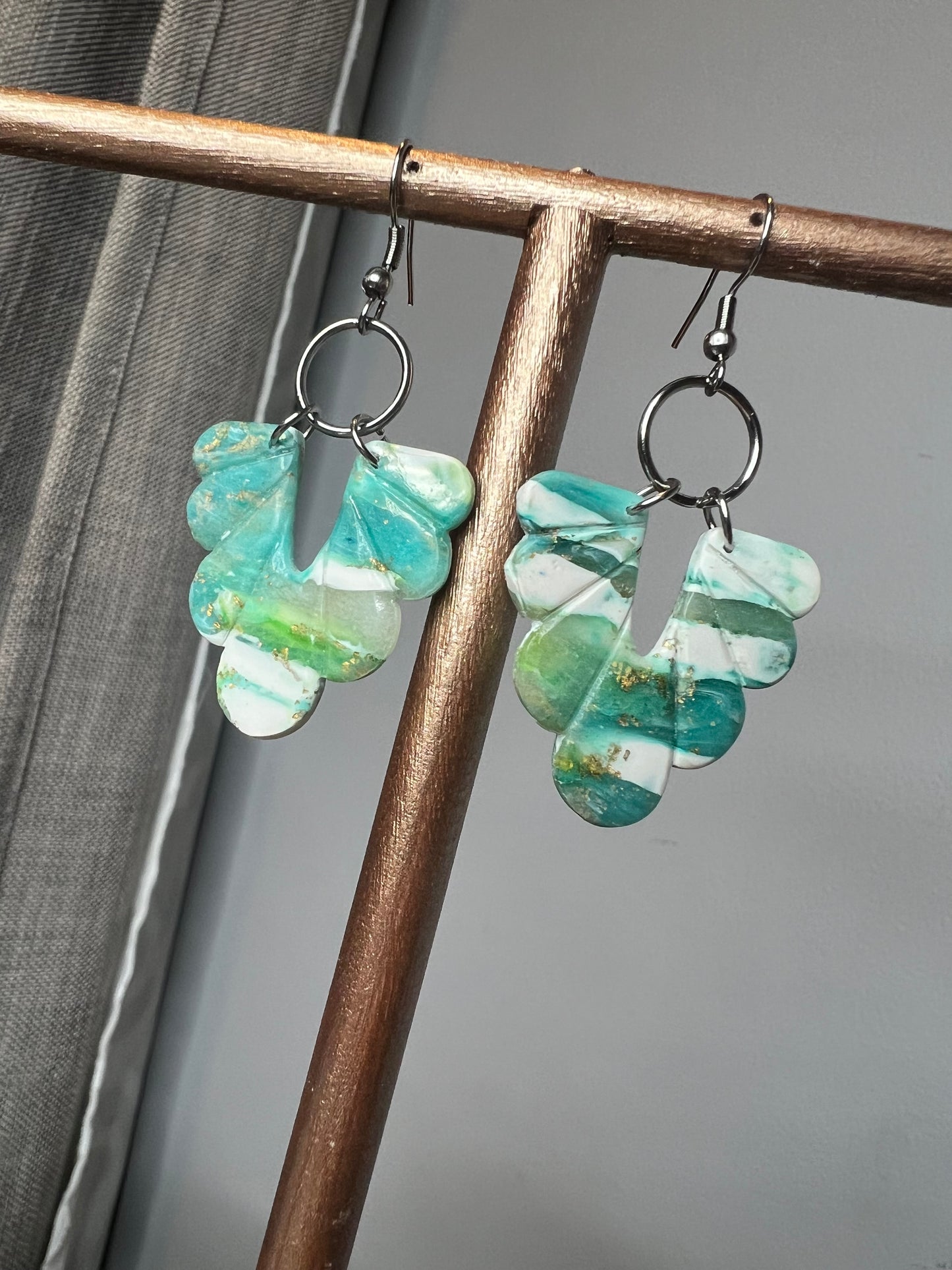 Faux Stone Handmade - Polymer Clay Earrings