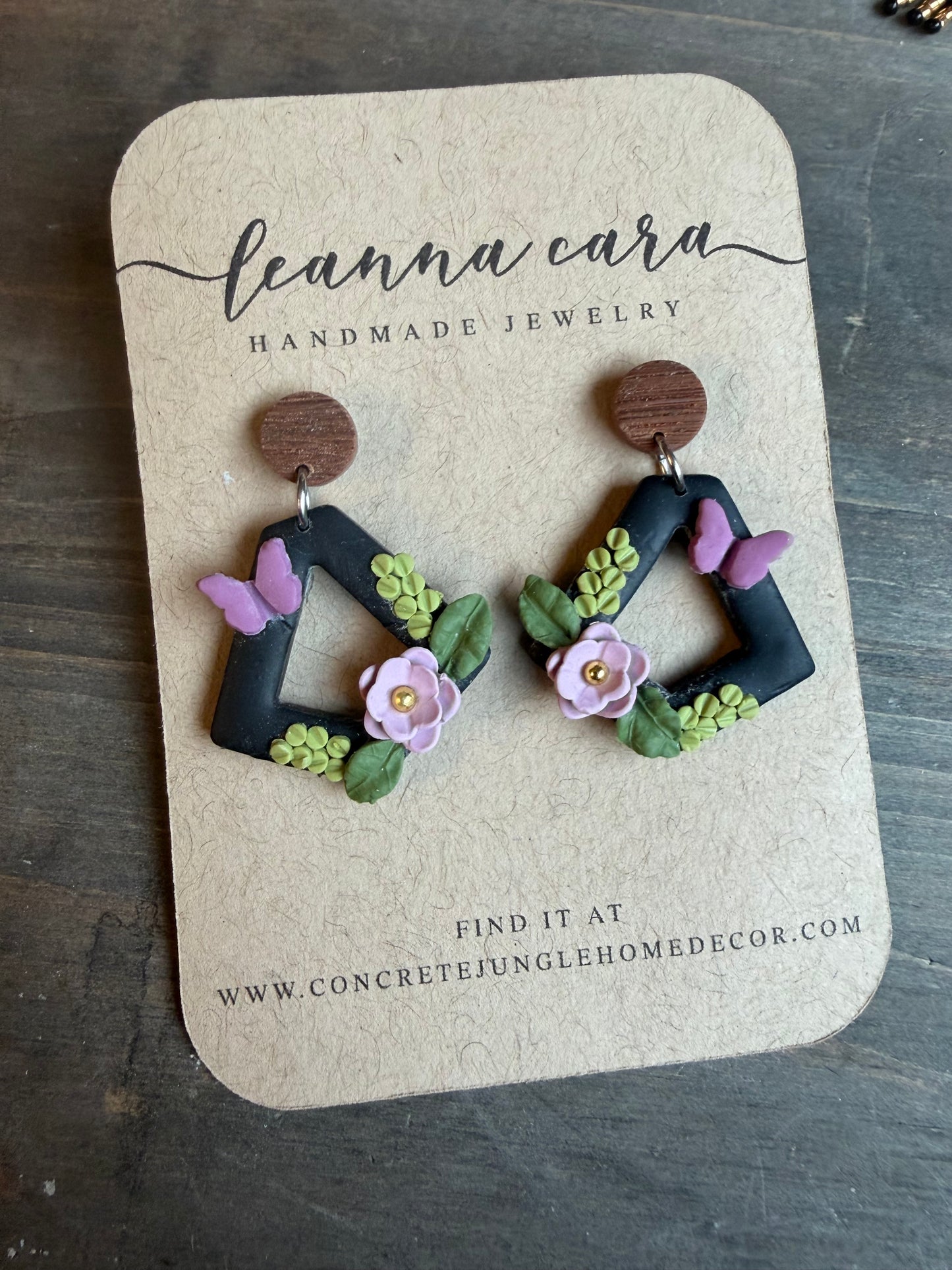 Polymer Clay floral with butterflies