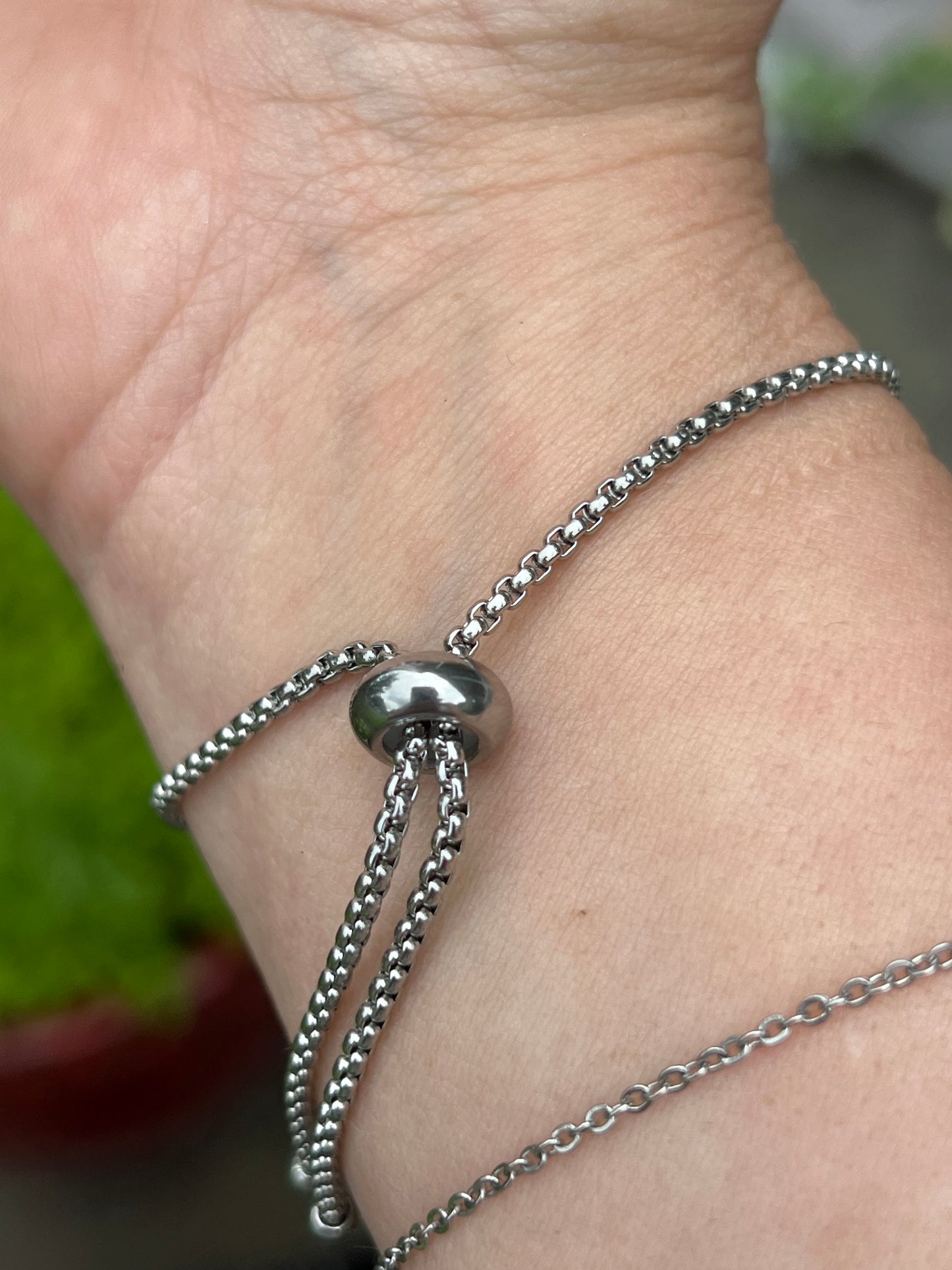 Faux Rose quartz - Adjustable Bolo Bracelet