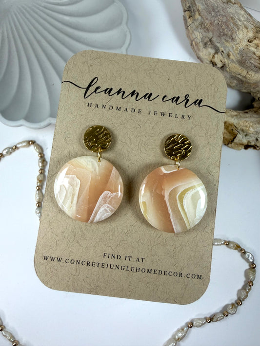 Faux Agate Polymer clay Earrings