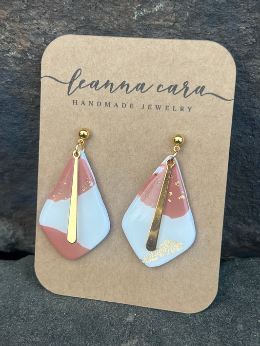 Faux Stone Handmade - Polymer Clay Earrings