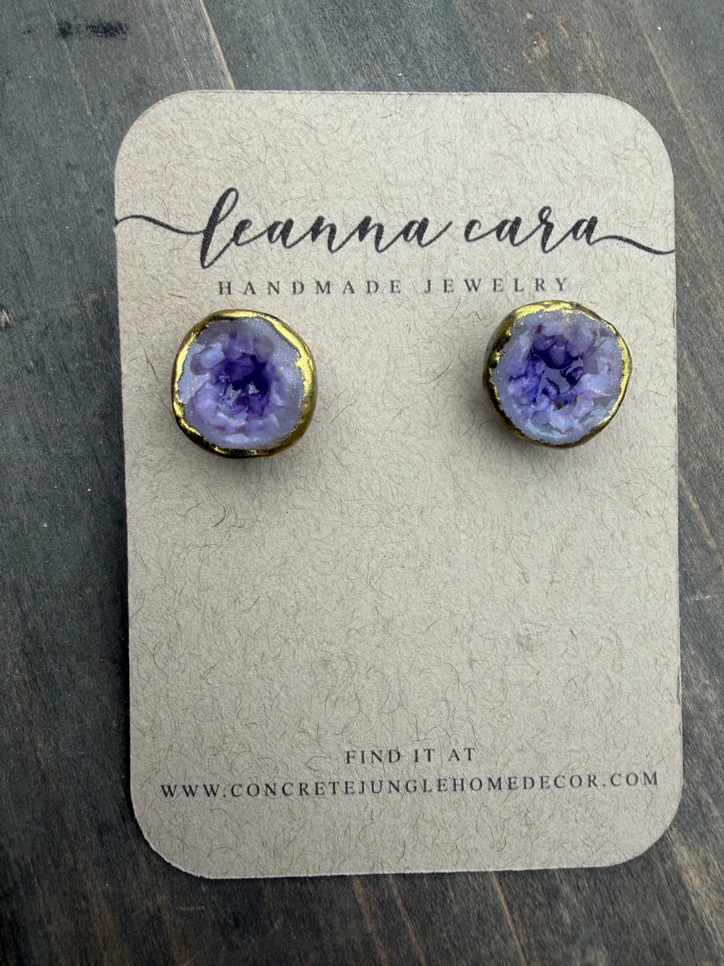 Faux geode Studs