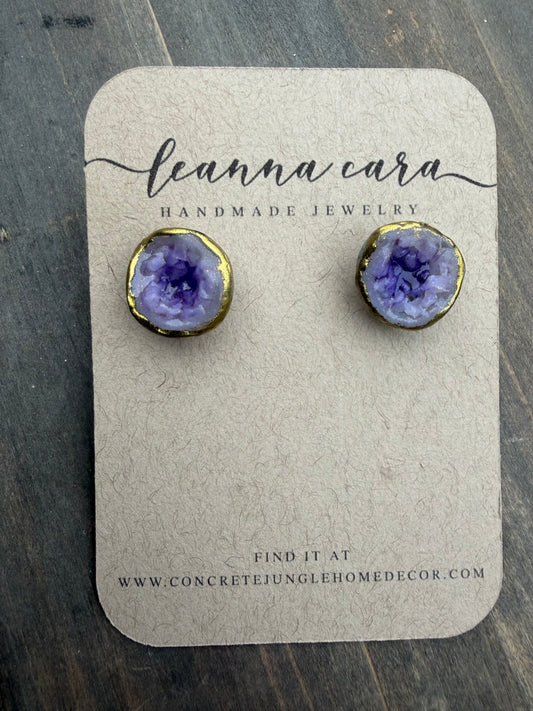 Faux geode Studs