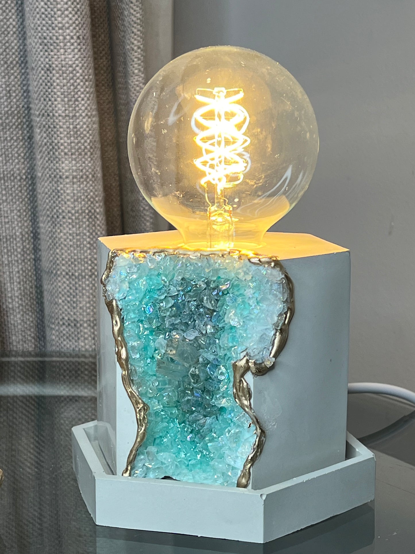 One of a kind Geode Lamp base