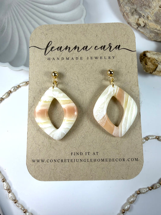 Faux Agate Polymer clay Earrings