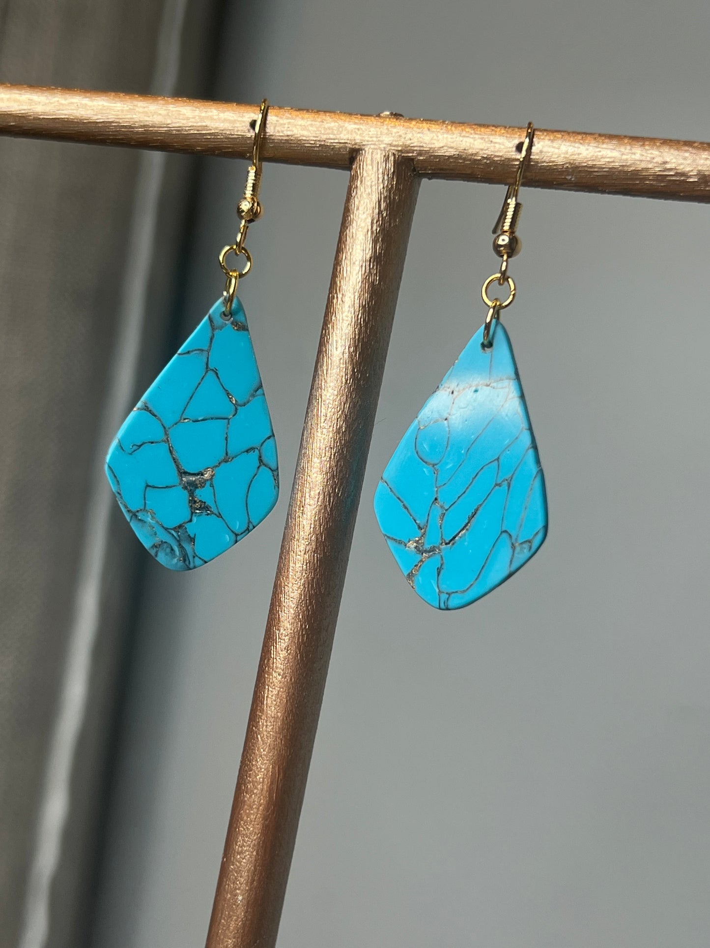 Faux Turquoise Handmade - Polymer Clay Earrings