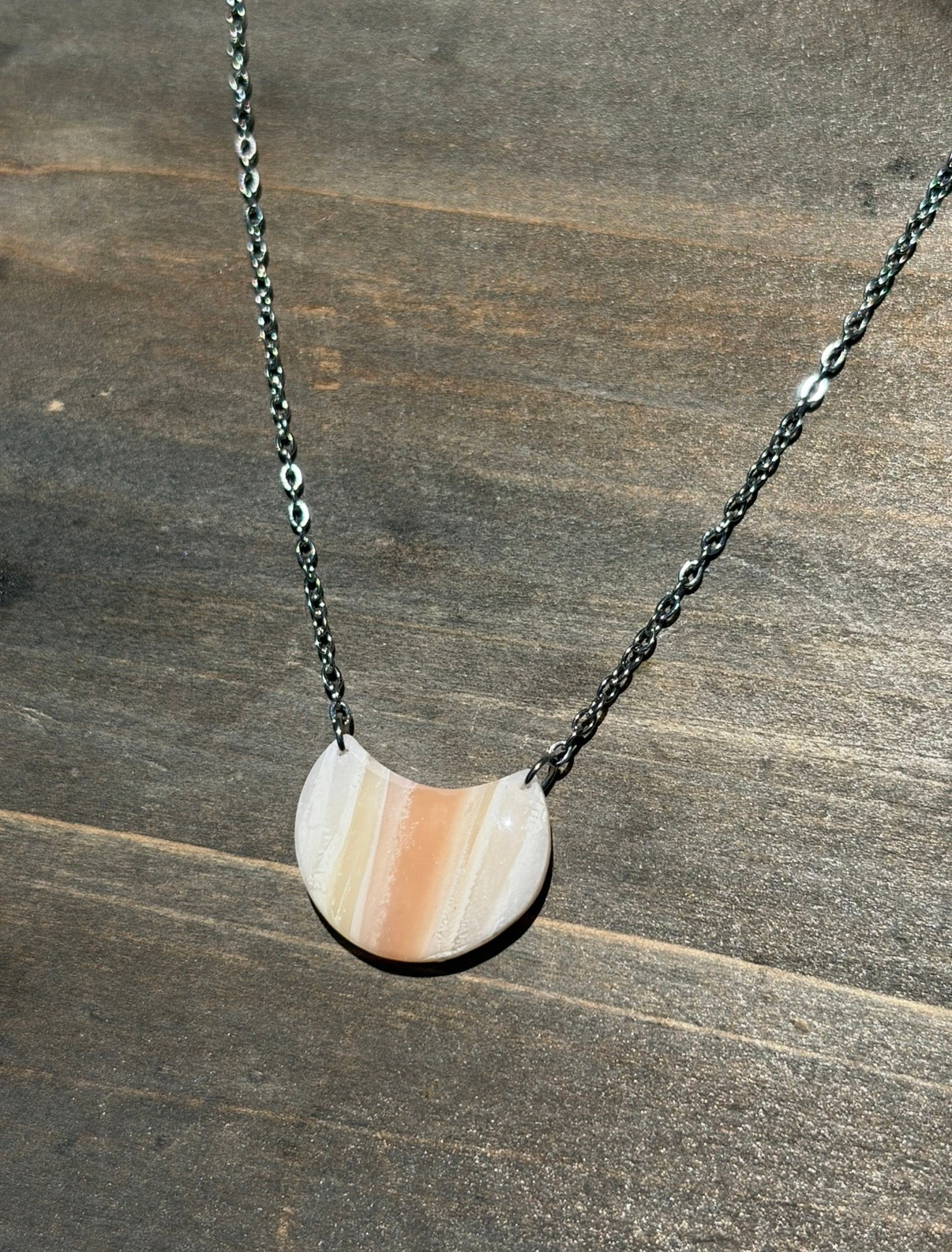 Handmade polymer clay faux agate Pendant