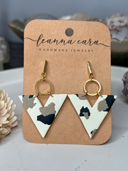Leopard print  Polymer clay Earrings