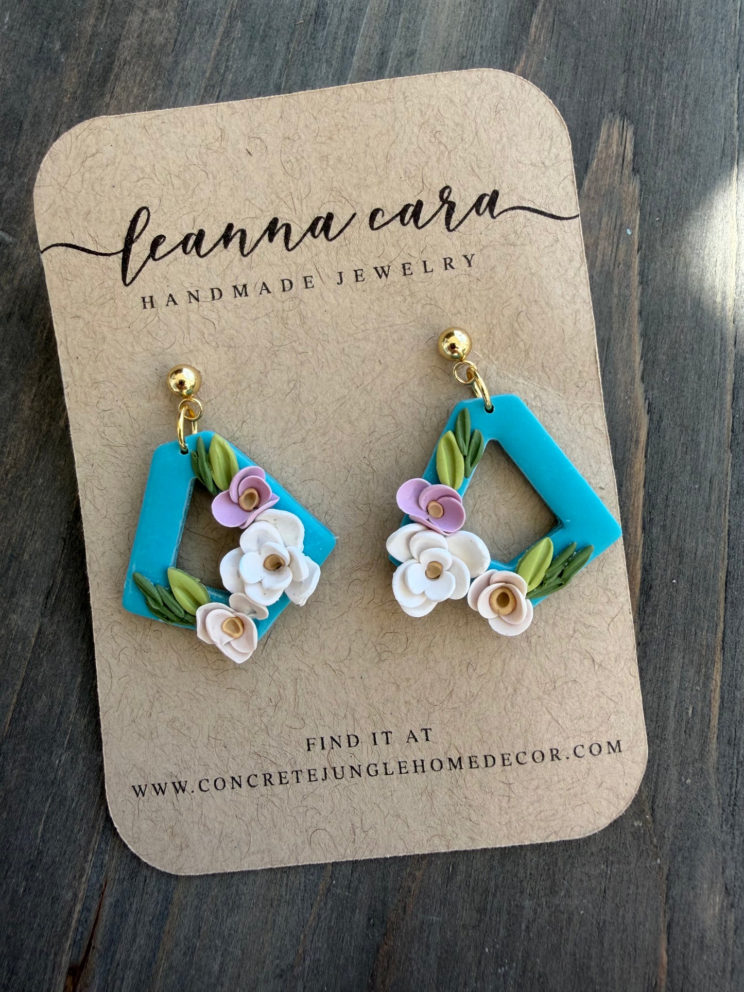 Handmade - Polymer Clay floral Earrings