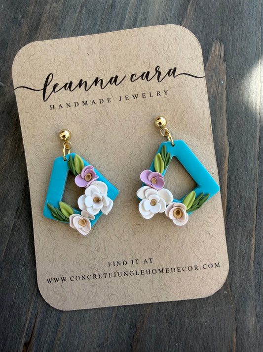 Handmade - Polymer Clay floral Earrings