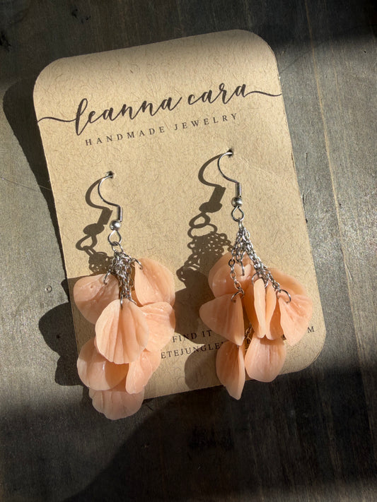 Love me not Polymer clay flower petal Earrings handmade