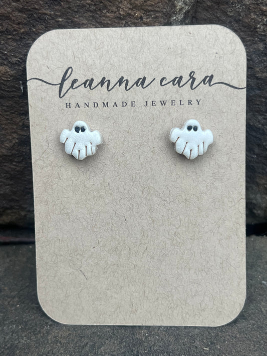 Halloween Ghost Handmade - Polymer Clay Earrings Studs