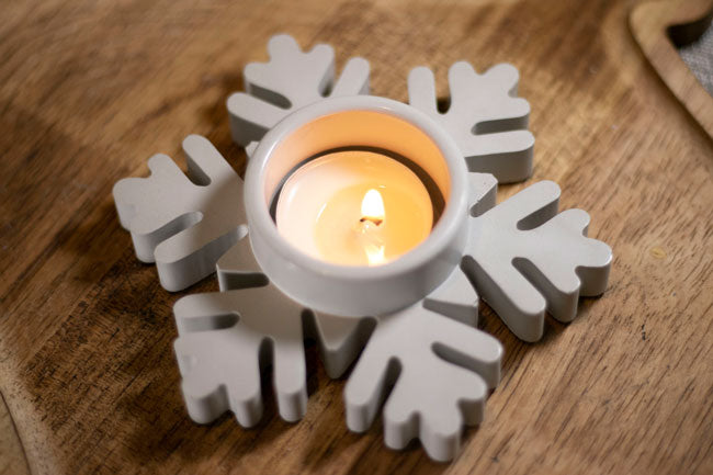 Set of 3 Snowflake tealight holders