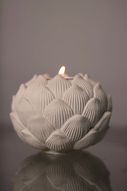 Giant Cement Lotus Flower Tealight holder