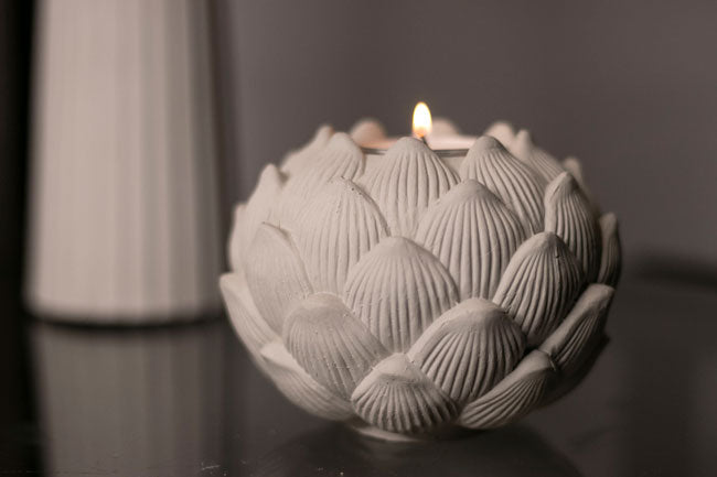 Giant Cement Lotus Flower Tealight holder