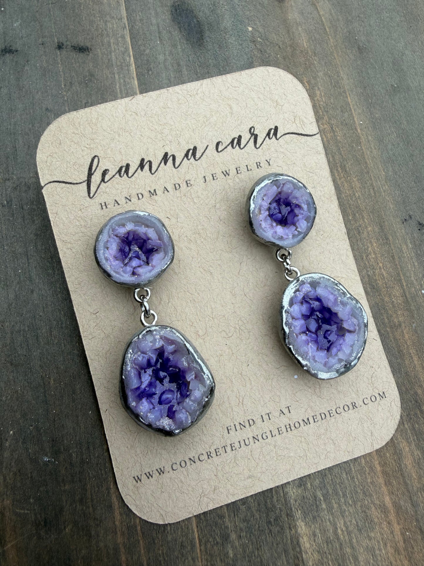 Faux geode earrings