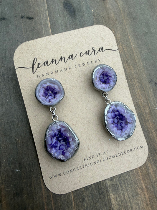 Faux geode earrings